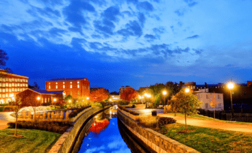 photo of frederick maryland with beautiful evening sky