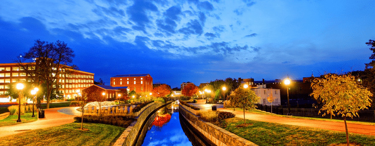 photo of frederick maryland with beautiful evening sky